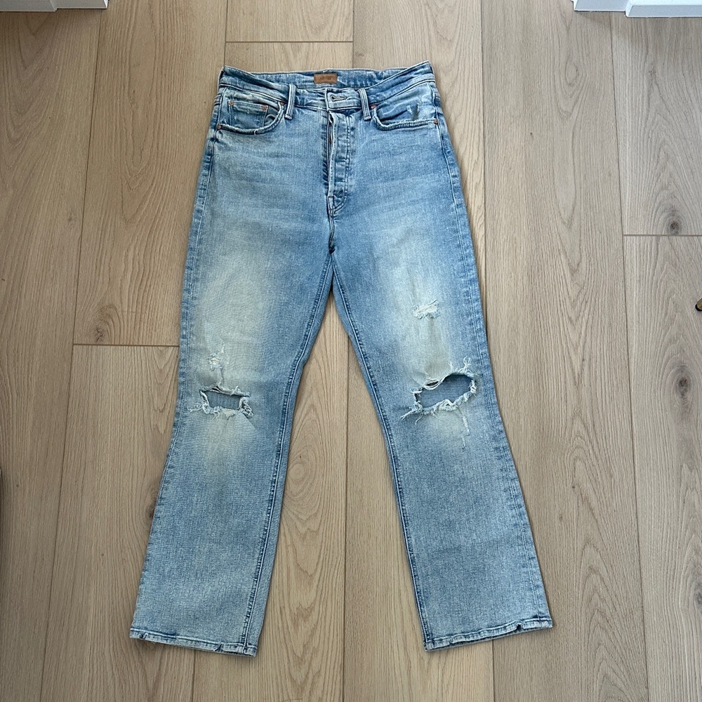 Mother Distressed Light Blue Women's Jeans